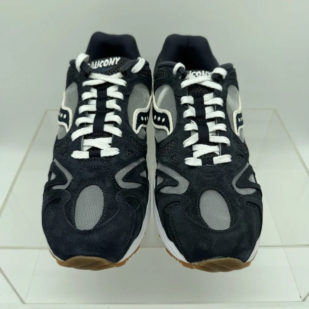 Brand New Saucony Grid Azura 2000 Dark Navy Gum Shoes S70491-8 Men's Size 9.5